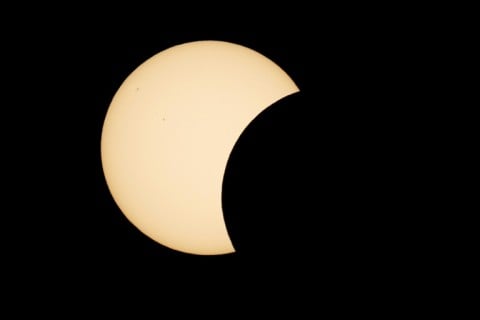 A partial solar eclipse began in Spain shortly af after 1730 GMT