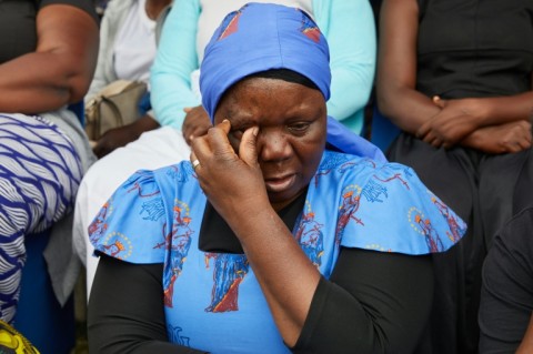 Dozens gathered for a memorial service in the lakeside town of Kariba