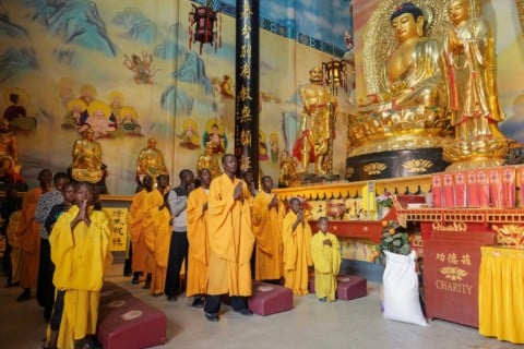 Some 37 students live in the temple compound