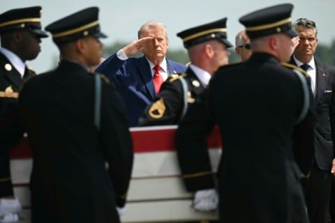 President Donald Trump has attended the 'dignified transfer' of several US troops killed in the Iran war