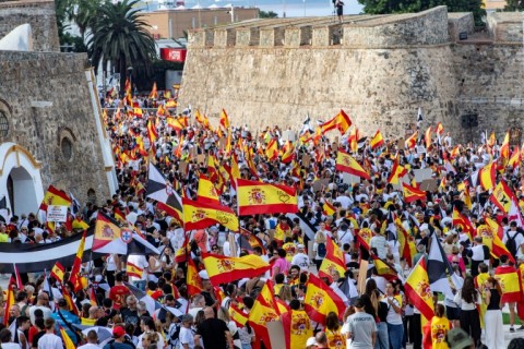 Tens of thousands of people held protests nationwide on Wednesday, including in Ceuta