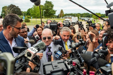 Lindsay Clancy’s defense attorney Kevin Reddington arrives at the courthouse where his client is on trial for the January 2023 strangulation deaths of her three young children