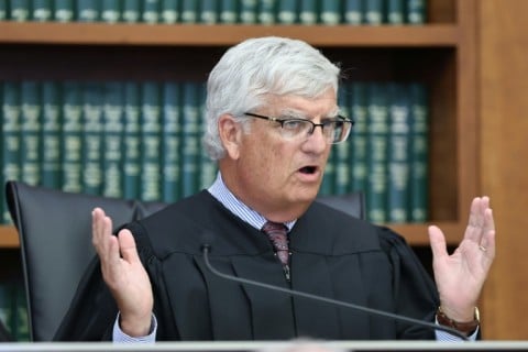 Judge William Sullivan addresses the court