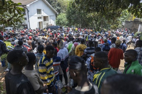 Crowds queued for hours outside the Burundi embassy