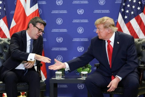 US President Donald Trump and British Prime Minister Andy Burnham met on the sidelines of the UN General Assembly