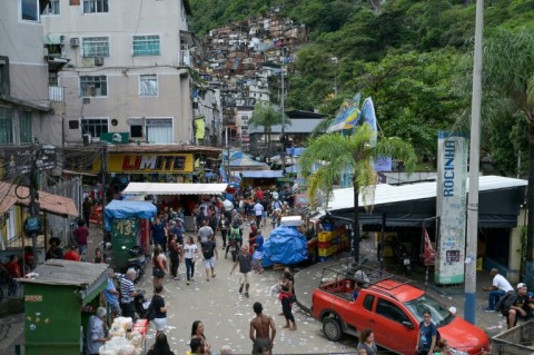 Huge lines twist around voting stations in Brazil’s largest favela Rocinha