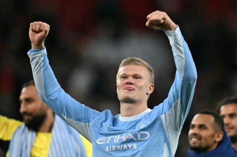 Erling Haaland scored in Manchester City's 3-0 win over Liverpool