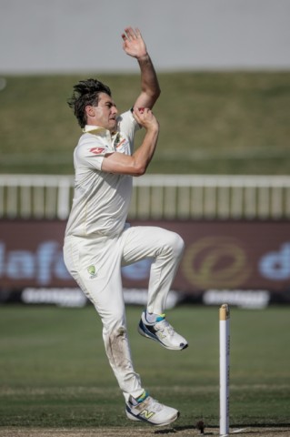 Australia captain Pat Cummins smashed 32 from just 12 balls before taking the wicket of Tristan Stubbs in South Africa's second innings