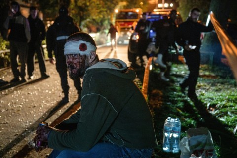 Six people were killed in Kyiv, with dozens more wounded