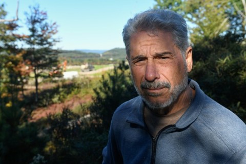Ed Negra, a resident of the Eagle Rock Resort community, opposes to the proposed data center development near his home in Hazle Township, Pennsylvania