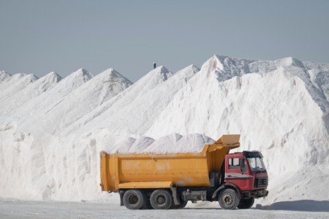Salt from Turkey's Tuz Golu lake is exported around the world