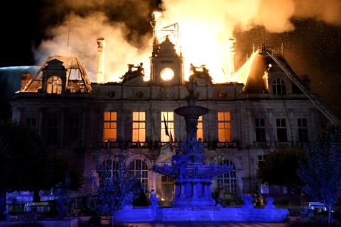 Prosecutors said a 66-year-old man was arrested over the arson of a 19th-century town hall in Limoges during the riots