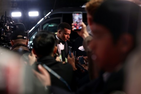 France and Real Madrid forward Kylian Mbappe arrives at the Ballon d'Or ceremony in London