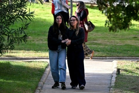 Families were pacing up and down the area awaiting news about their missing relatives