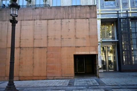 Some shops and other businesses across France boarded up their storefronts