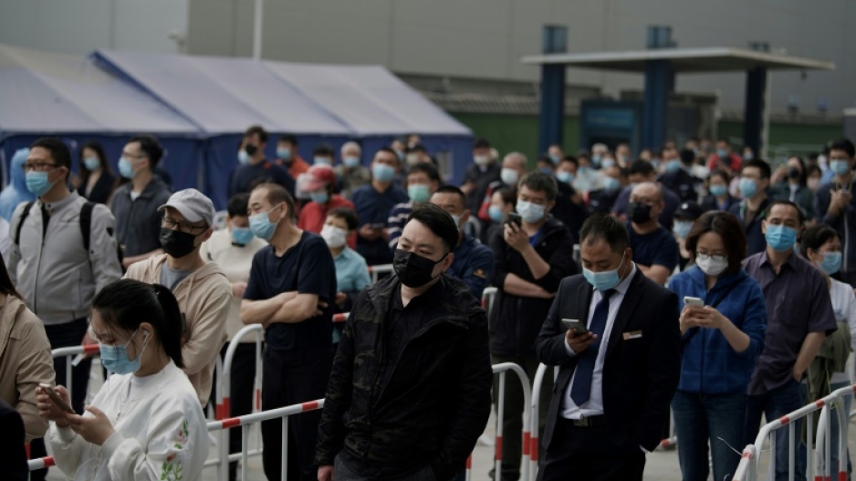 Fears of a Covid lockdown sparked panic buying and long queues for mass testing in Beijing on April 25
