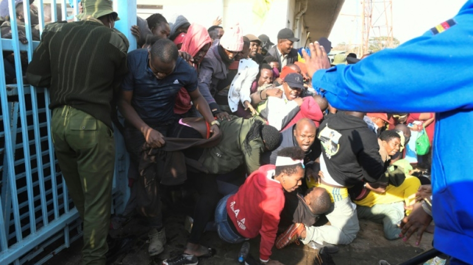 Several people were reportedly injured in a crush at the stadium