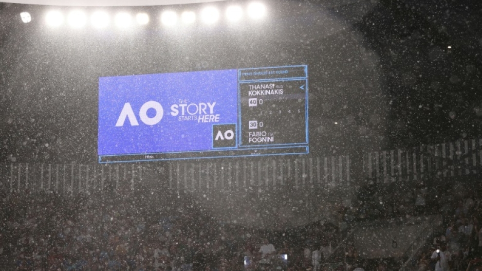 Rain has caused a backlog of matches at the Australian Open