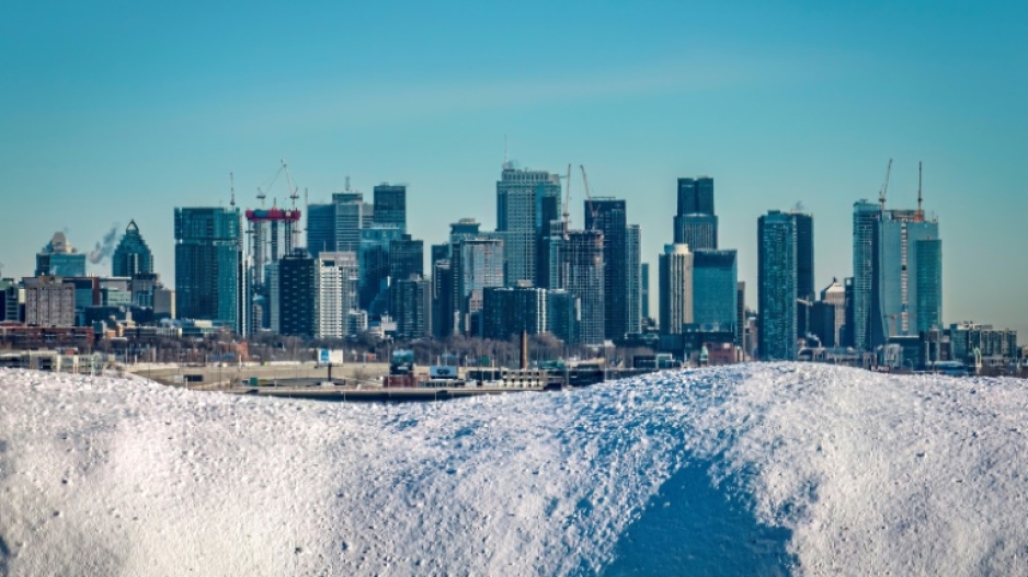 Downtown Montreal, Canada, seen January 27, 2023, saw temperatures as low as minus 41 degrees Celsius the afternoon of February 3, 2023
