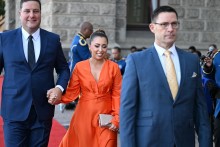 Cape Town Mayor Geordin Hill-Lewisarrive at Parliamentary Precinct ahead of the SONA