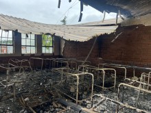Intruders broke in, vandalised Mpolweni Secondary and stole property including CCTV cameras, before setting classrooms alight.