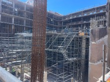 Parliament has been under construction since an arson attack in 2022