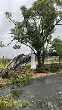 Beaumont Primary School which was damaged