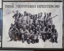 A team photograph of the 1953 Mount Everest expedition which placed Tenzing Norgay and Edmund Hillary on the summit of the world's highest mountain