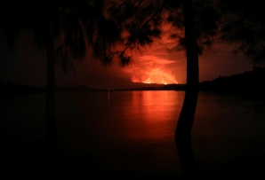 The last time Nyiragongo erupted was January 17, 2002, killing more than a hundred people and covering almost all of the eastern part of Goma with lava