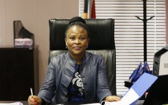 File: South Africa's Public Protector Busisiwe Mkhwebane.