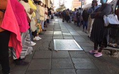 Beneficiaries braved long queues in the cold hoping to apply for the COVID-19 child support grant.