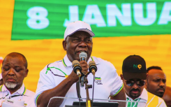 ANC President Cyril Ramaphosa addresses the #ANC108 anniversary celebration in Kimberley at Tafel Lager Park Stadium. 