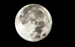 A photo of a full moon, from Earth -- lunar orbiters should be able to photograph the rocket's impact soon