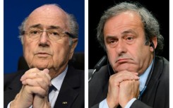 Former FIFA president Sepp Blatter (L) and ex-UEFA chief Michel Platini (R) will go on trial Wednesday in Switzerland