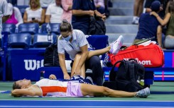 Injury worry: Aryna Sabalenka receives medical treatment 