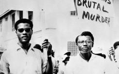 Demonstrators in Johannesburg after the 1960 Sharpeville Massacre, when 69 black anti-apartheid protestors were shot dead by police