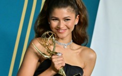 US actress Zendaya looked effortlessly chic in Valentino at the Emmys, and she posed with the best accessory -- a statuette