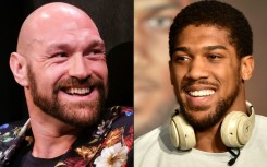 Tyson Fury (left) offered Anthony Joshua the chance to fight for his WBC belt