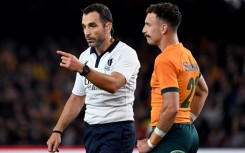 French referee Mathieu Raynal sparked uproar with a decision in the Australia-New Zealand clash