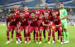 Qatar's team, pictured before a match against Oman in Doha in 2019, are under intense scrutiny as their nation hosts the World Cup finals
