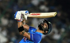 Aiming high: Virat Kohli took India to the brink of victory with his 63 in Hyderabad