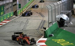 Carlos Sainz was quickest in second practice for the Singapore Grand Prix