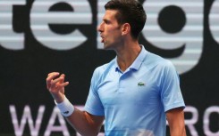 On top: Novak Djokovic on his way to victory over Marin Cilic in Sunday's Tel Aviv final