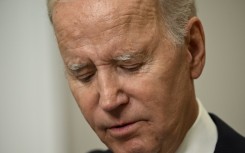 US President Joe Biden speaks in the White House on September 30, 2022 about the federal response to Hurricane Ian 