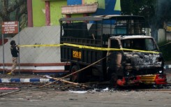 Anger against police resulted in a truck being torched