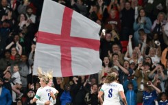England celebrate Lauren Hemp's opening goal against the United States at Wembley
