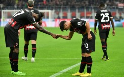 Brahim Diaz (R) made sure of Milan's win with the second at the San Siro