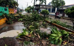 Hurricane Julia tore down trees in the town of Bluefields, on the Caribbean coast of Nicaragua, as it barreled across the country