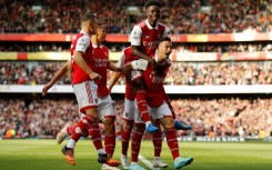 Gabriel Martinelli (right) scored inside a minute of Arsenal's 3-2 win over Liverpool