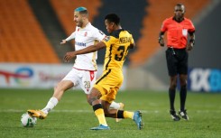 Siyabonga Ngezana (R) scored for Kaizer Chiefs in a 2-1 South African Premiership loss to Chippa United. 